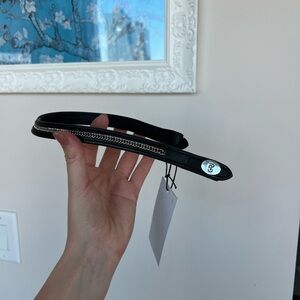 Black Leather Browband for horse with chain by PS of Sweden